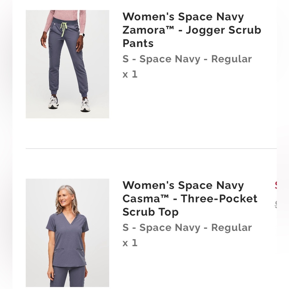 Figs Women's Space Navy Jogger set